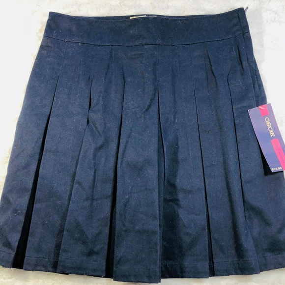 Cherokee Girl's Navy Blue Pleated School Uniform - Picture 1 of 7